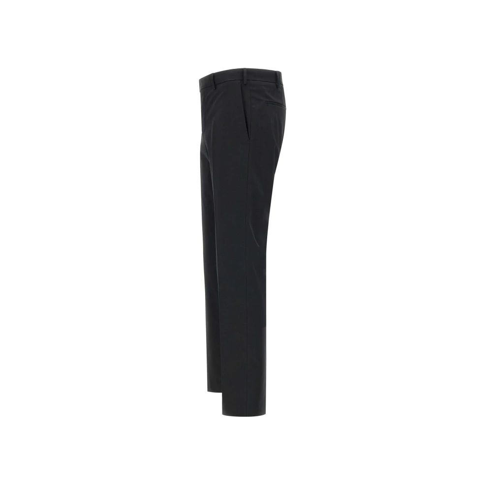 PT Torino Zwarte Stretch Katoen Satijnen Broek Black Heren