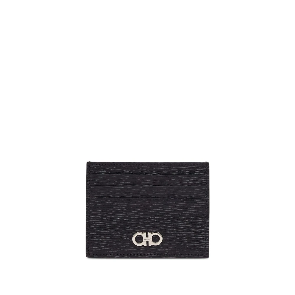 Salvatore Ferragamo Zwarte Portemonnees voor Mannen en Vrouwen Black Heren