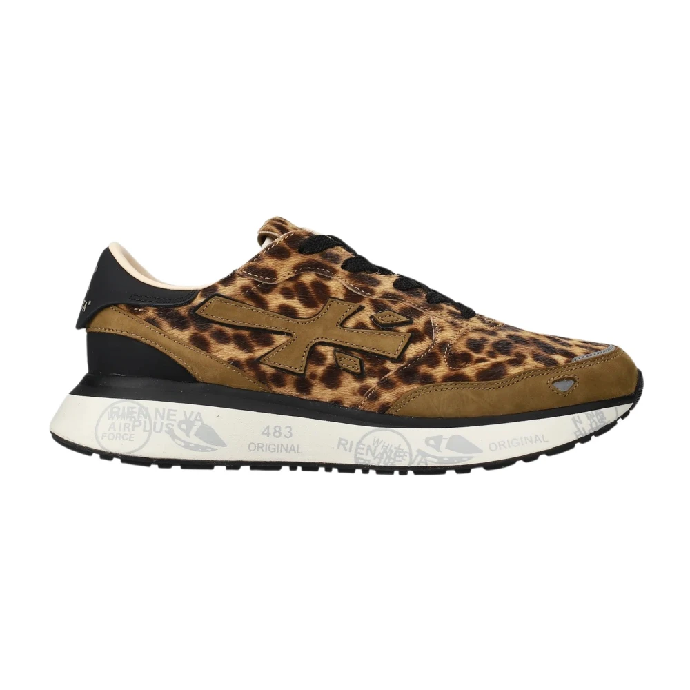 Premiata Luipaard Suède Sneakers Dames Schoenen Bruin