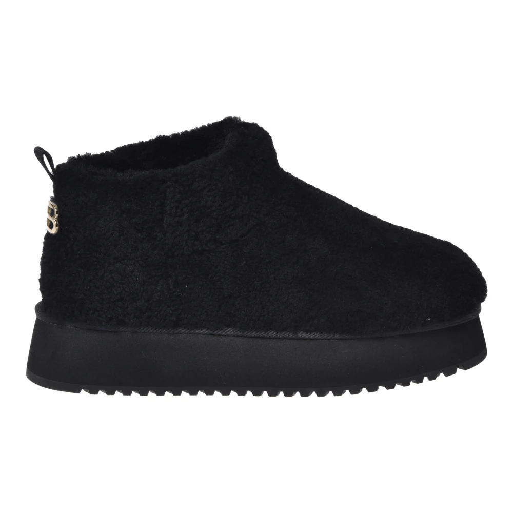 Baldinini Women's Black Winter Boots, 4 Uk, Sheepskin Ankle Boots