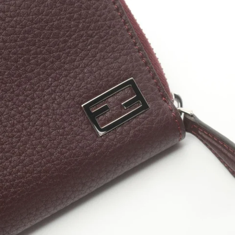Fendi Vintage Pre-owned Leather wallets Red Dames