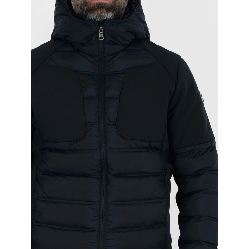 Colmar Zwarte gewatteerde capuchonjas Black Heren