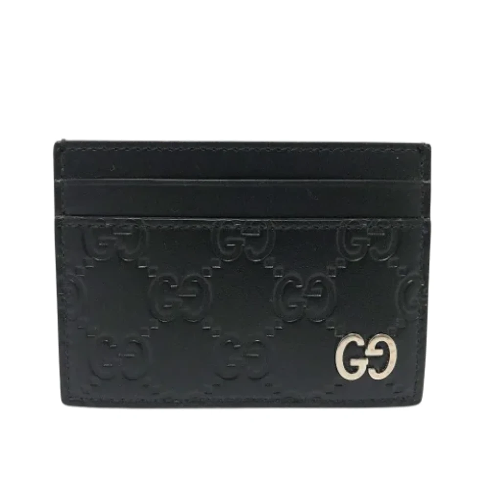 Gucci Vintage Pre-owned Leather wallets Black Heren