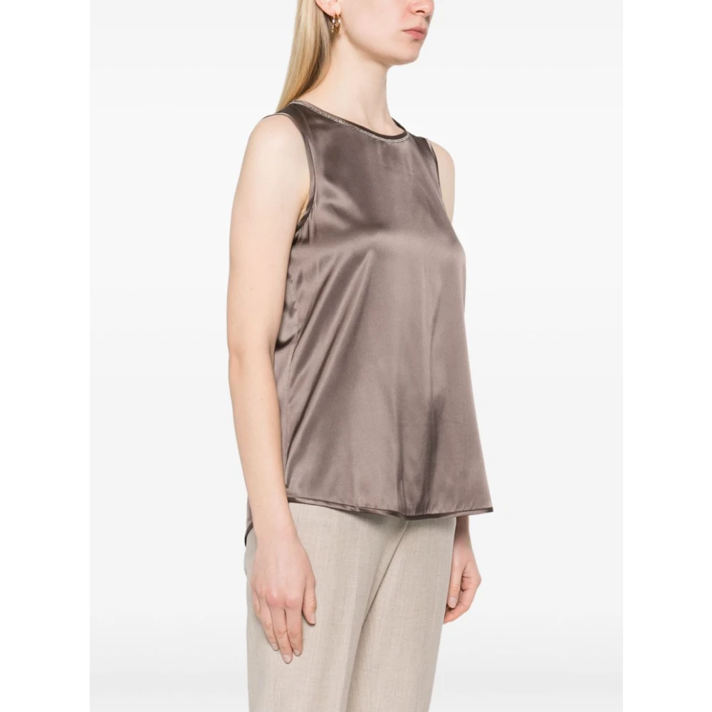 PESERICO Stijlvolle TOP voor een chique look Brown Dames