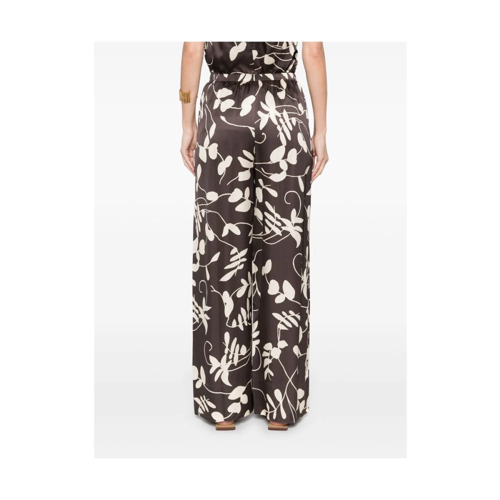 Faithfull the Brand Koffiebruine Bloemenprint Elastische Tailleband Brown Dames