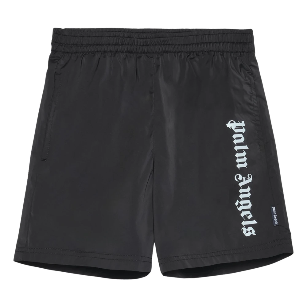 Palm Angels Boys Black Overlogo Swim Shorts - Kids Swimming Trunks - 8 Y - Kids