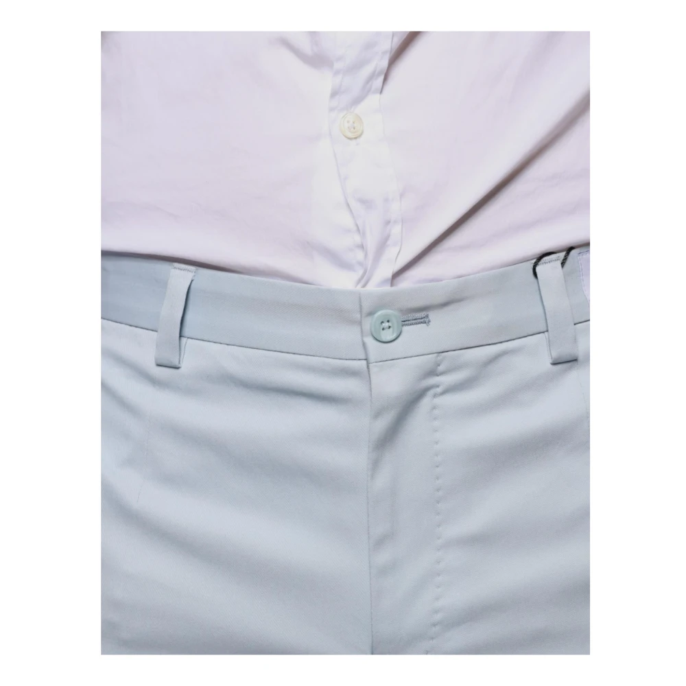 Dolce & Gabbana Lichtblauwe Skinny Katoenmix Jurkbroek Blue Heren