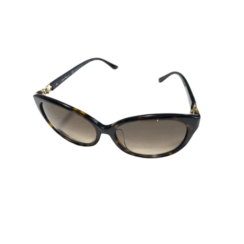 Salvatore Ferragamo Pre-owned Plastic sunglasses Brown Dames