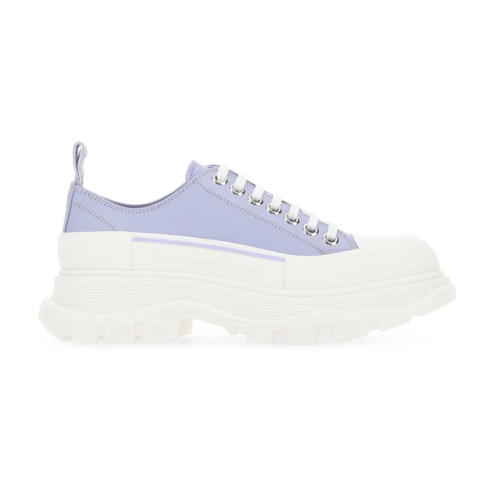Alexander McQueen Leren Veterschoenen Dames Schoenen Paars
