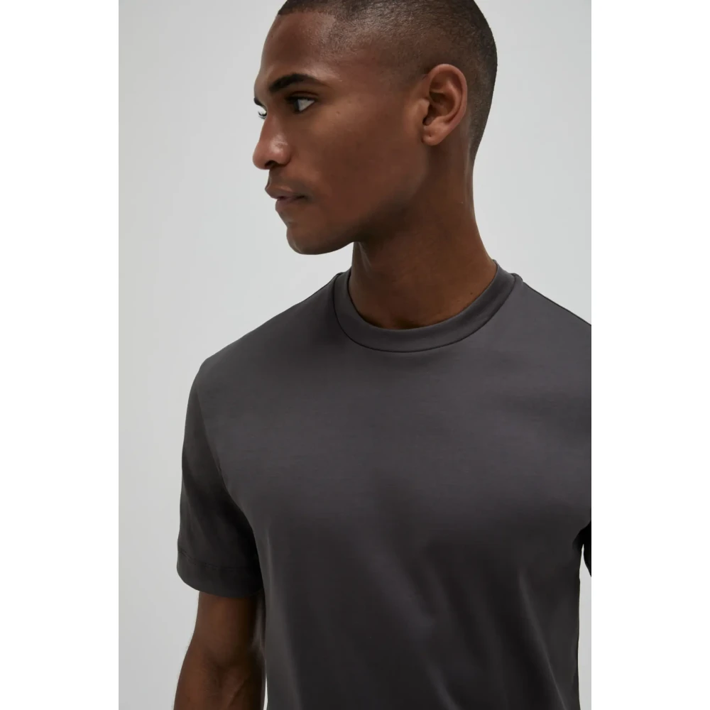 Valenza Interlock Supima T-shirt Donkergrijs Gray Heren