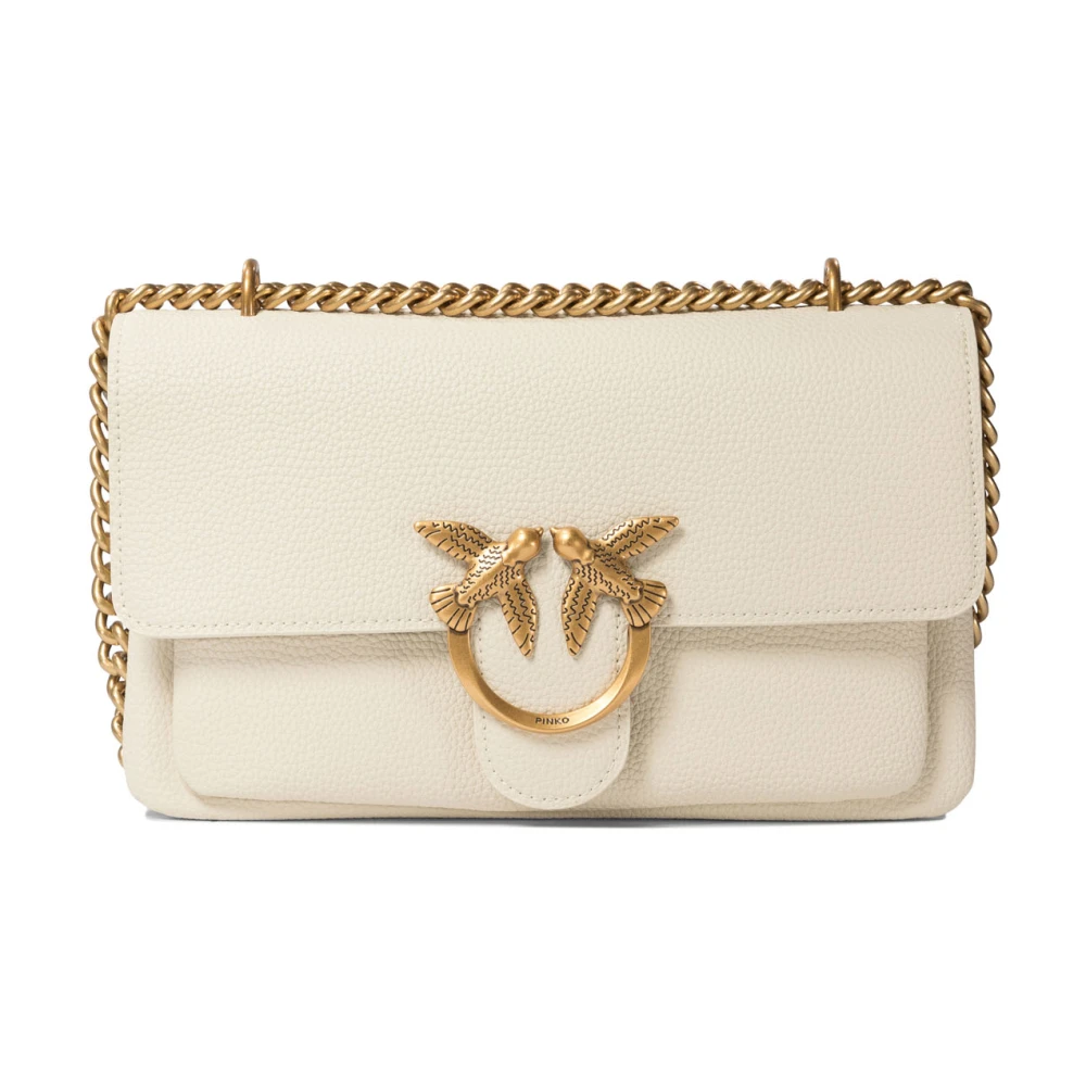 Pinko Donna Bianco - Borsa A Tracolla Bianca Design Elegante - Bags - One Size