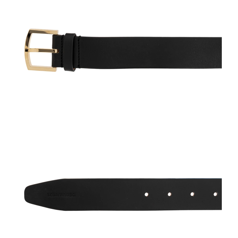 Dsquared2 Leren riem Black Heren