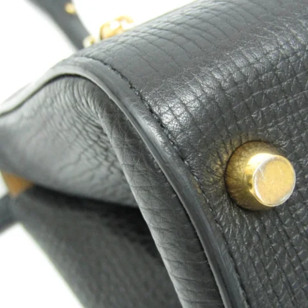 Bottega Veneta Vintage Pre-owned Leather shoulder-bags Black Dames