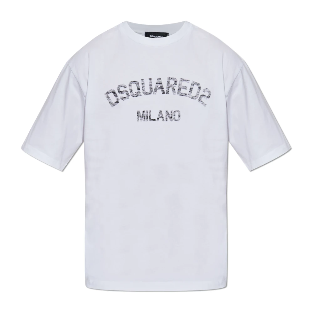 Dsquared2 Men's White T-Shirts, 2XL, T-Shirt With Logo