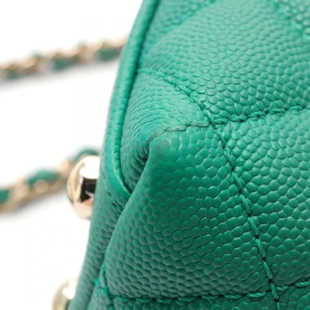 Chanel Vintage Pre-owned Leather handbags Green Dames