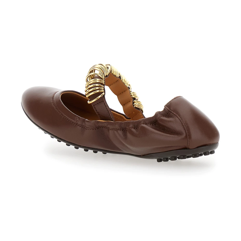 TOD'S Bruine Ballerina's met Decoratieve Ringen Brown Dames