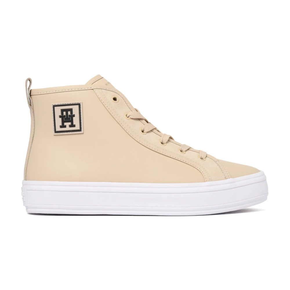 Tommy Hilfiger Women's Beige High Top Trainers - Sneakers - 9 Uk - Shoes