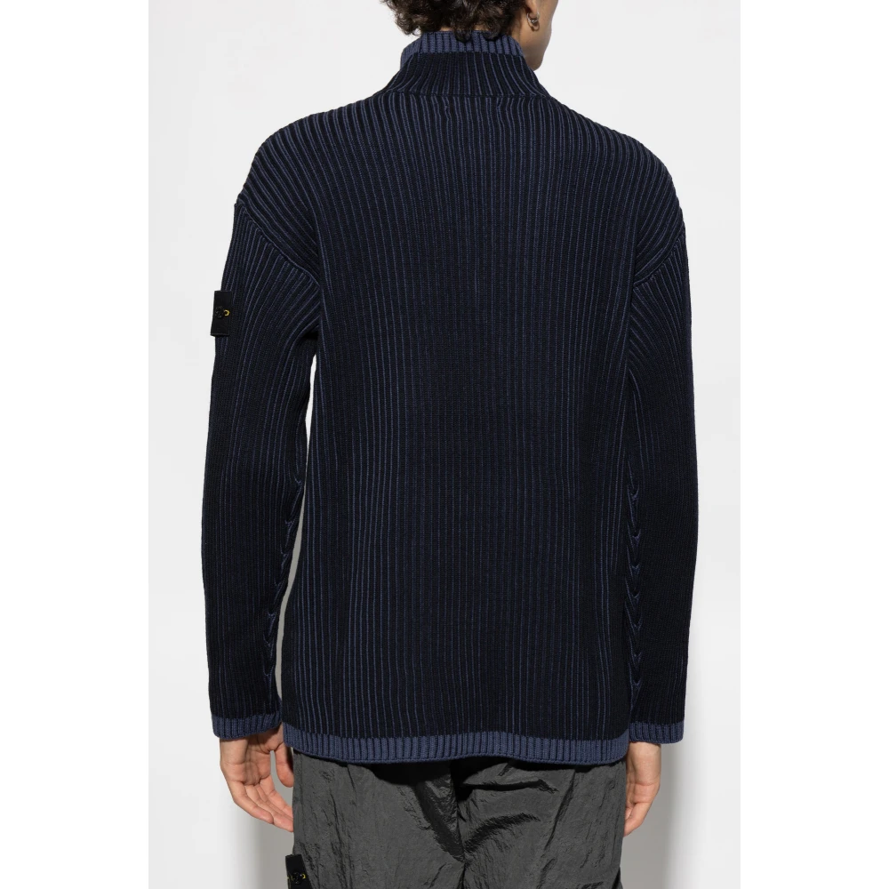Stone Island Trui met logo Blue Heren