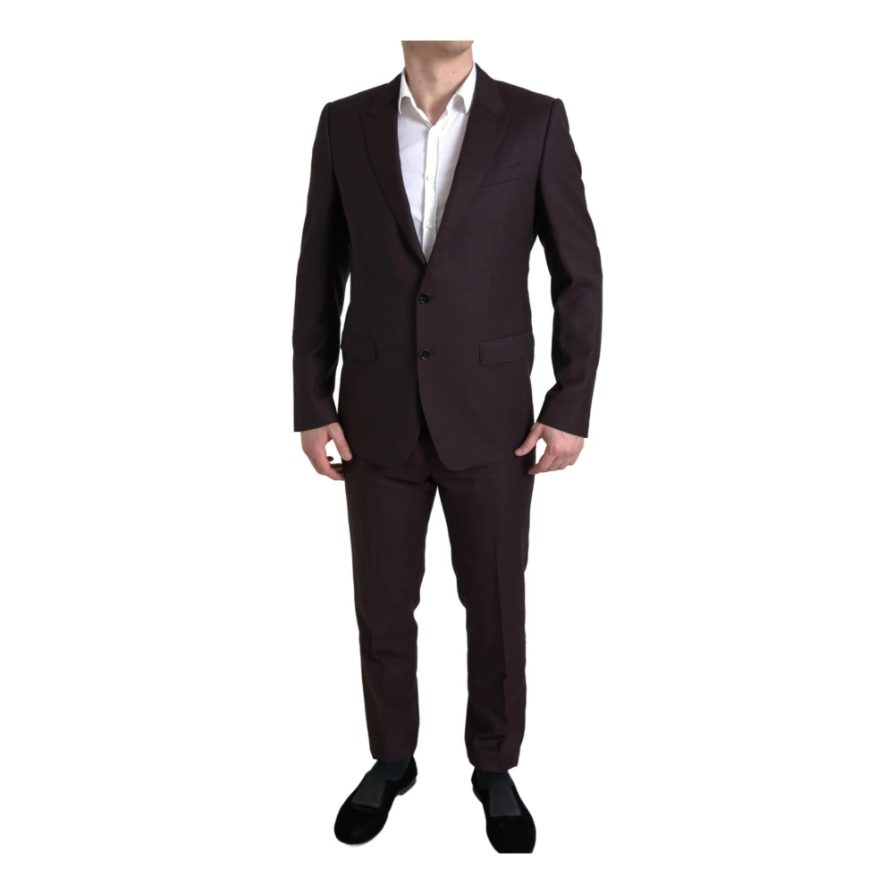 Dolce & Gabbana Single Breasted Suits Brown Heren