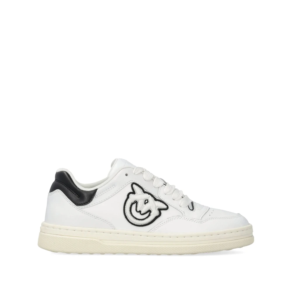 Pinko Women's White Sneakers, 7 Uk, Love Birds Two-Tone Trainers