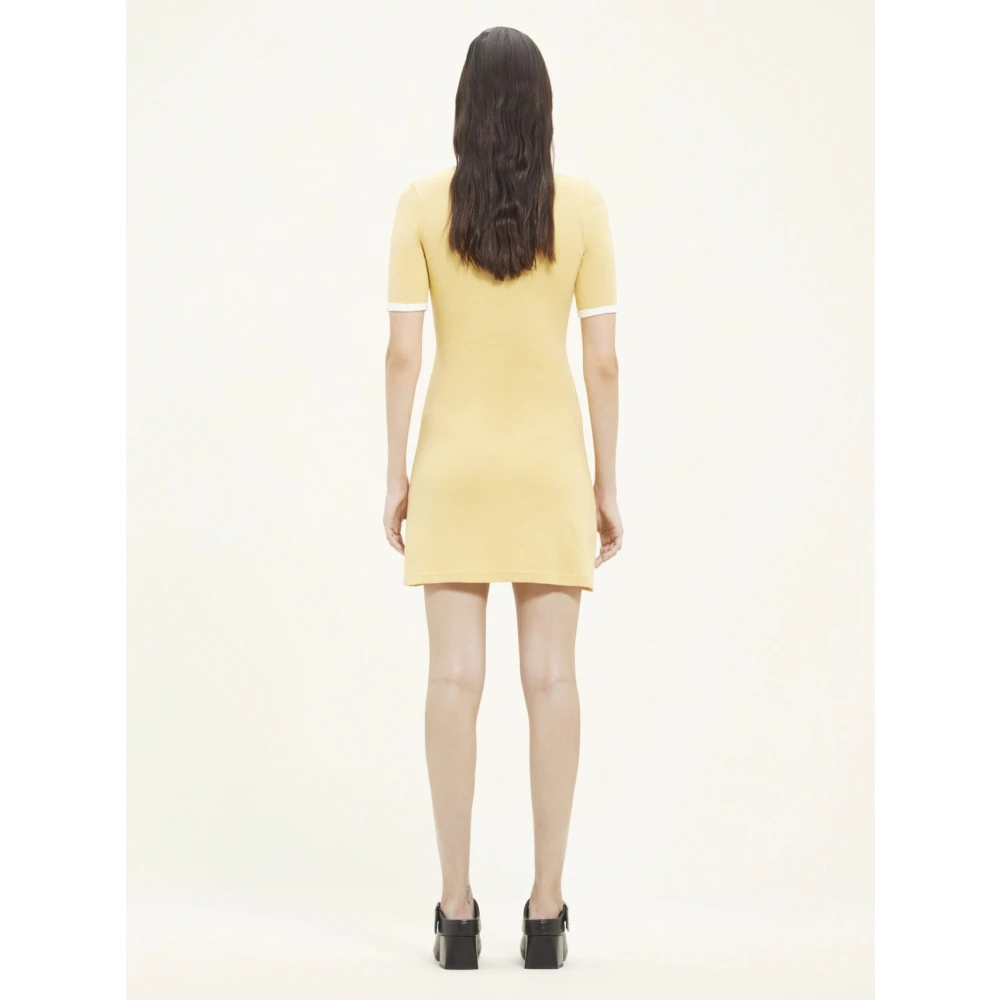 Courrèges Gele Holistische Contrast Jurk Yellow Dames