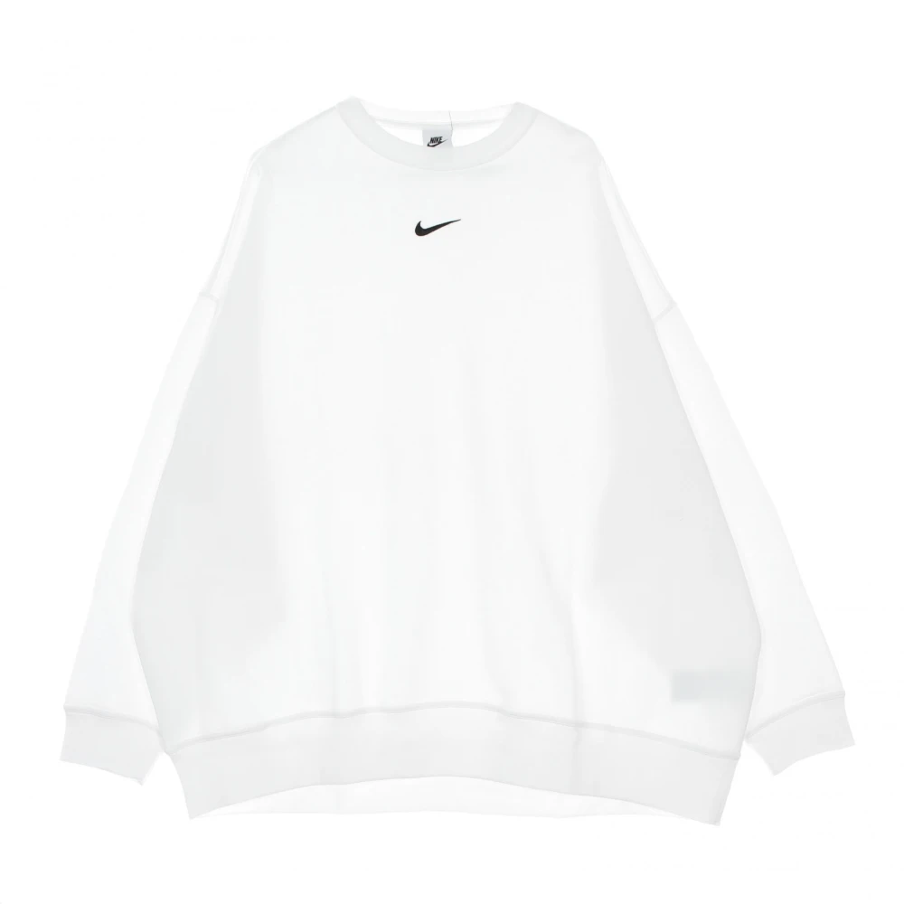 Nike Essentials Collection Oversized Crewneck Sweatshirt White Dames