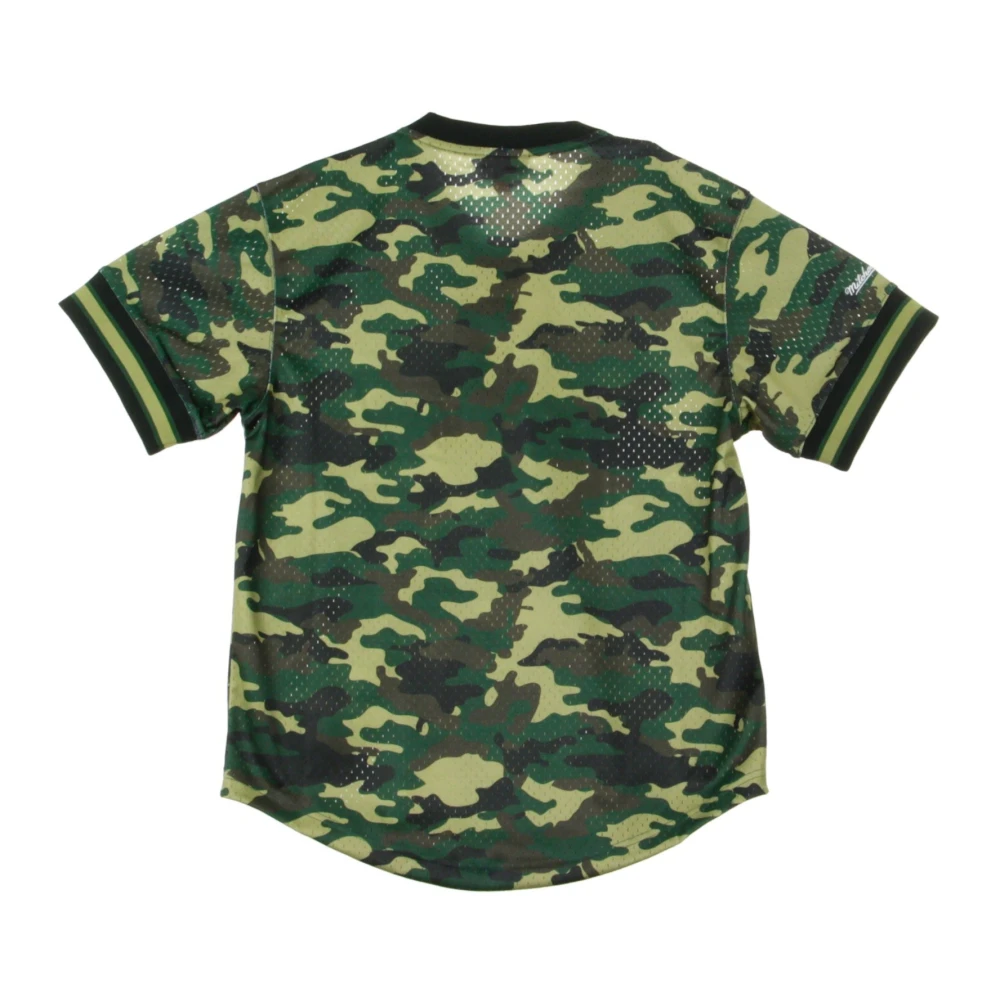 Mitchell & Ness NBA Camo V-neck Tee Jacket Green Heren