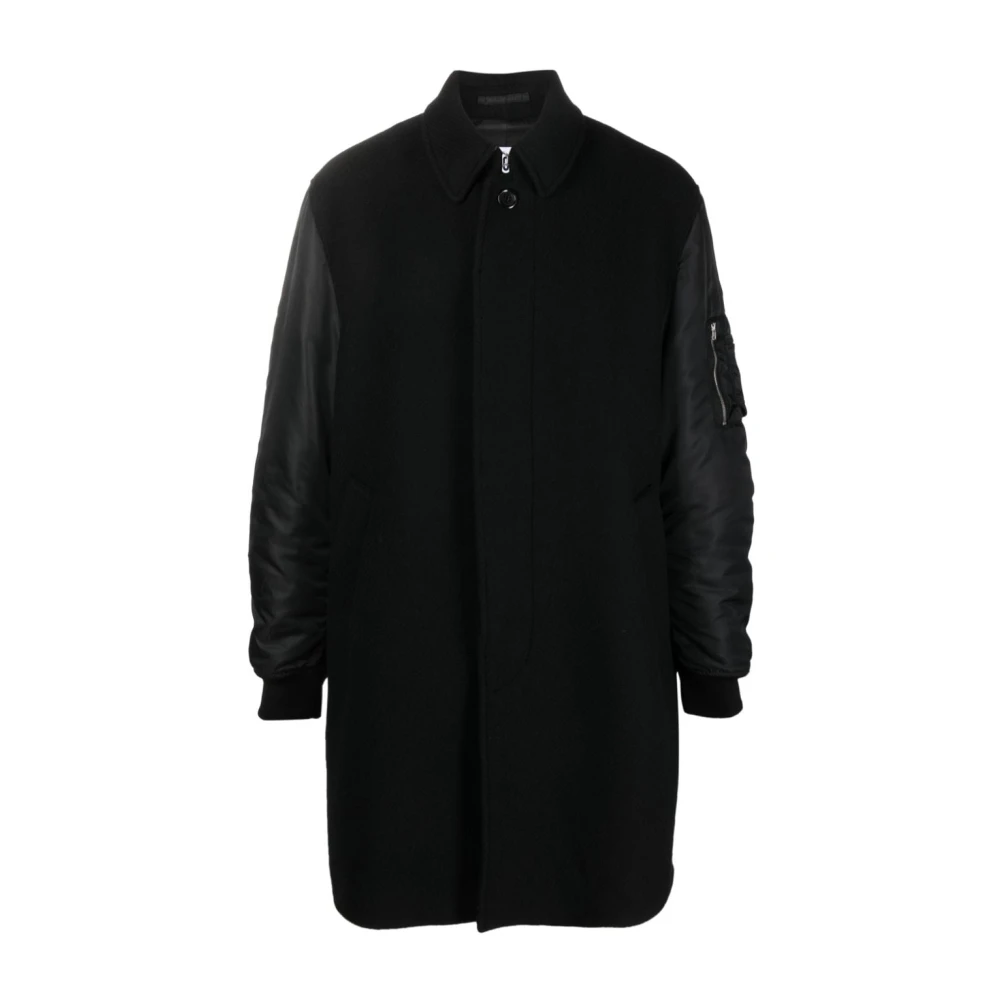 Moschino Zwarte jas met contrastmouwen Black Heren