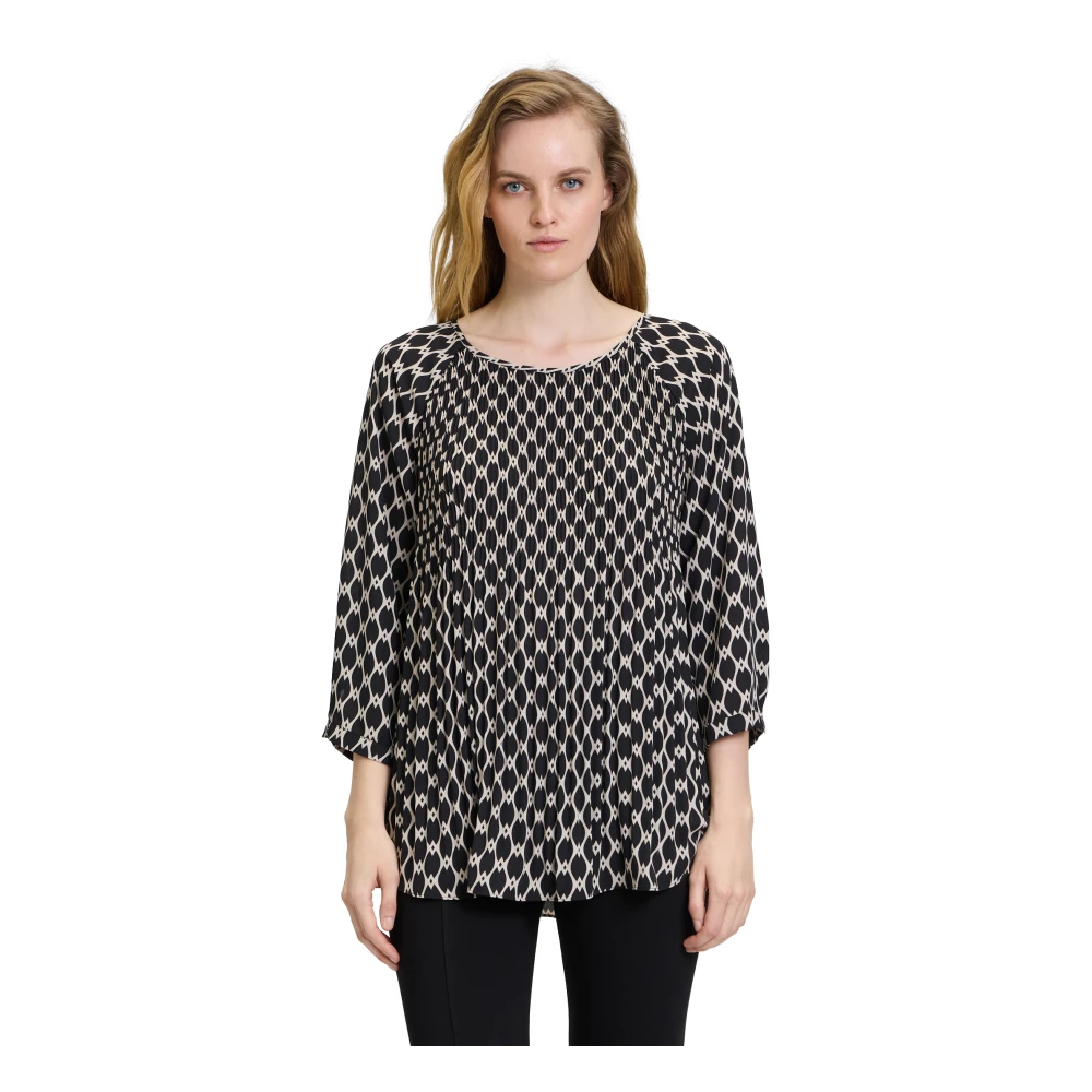Betty Barclay Geplooide Blouse Black Dames