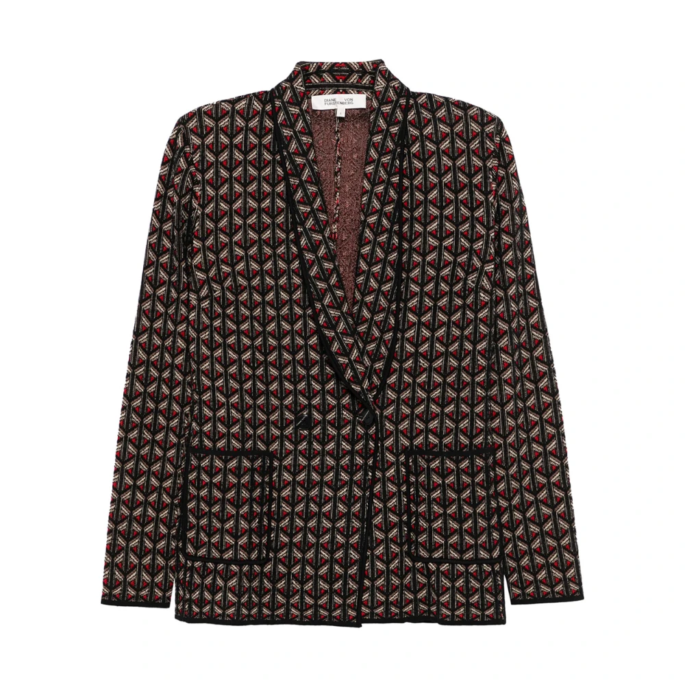 Diane Von Furstenberg Women's Geometric Pattern Blazer