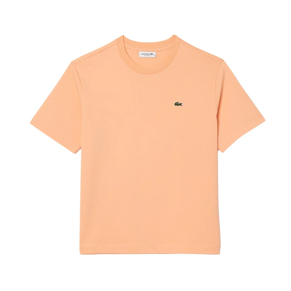 Lacoste Luxe Organisch Katoenen T-Shirt Orange Dames