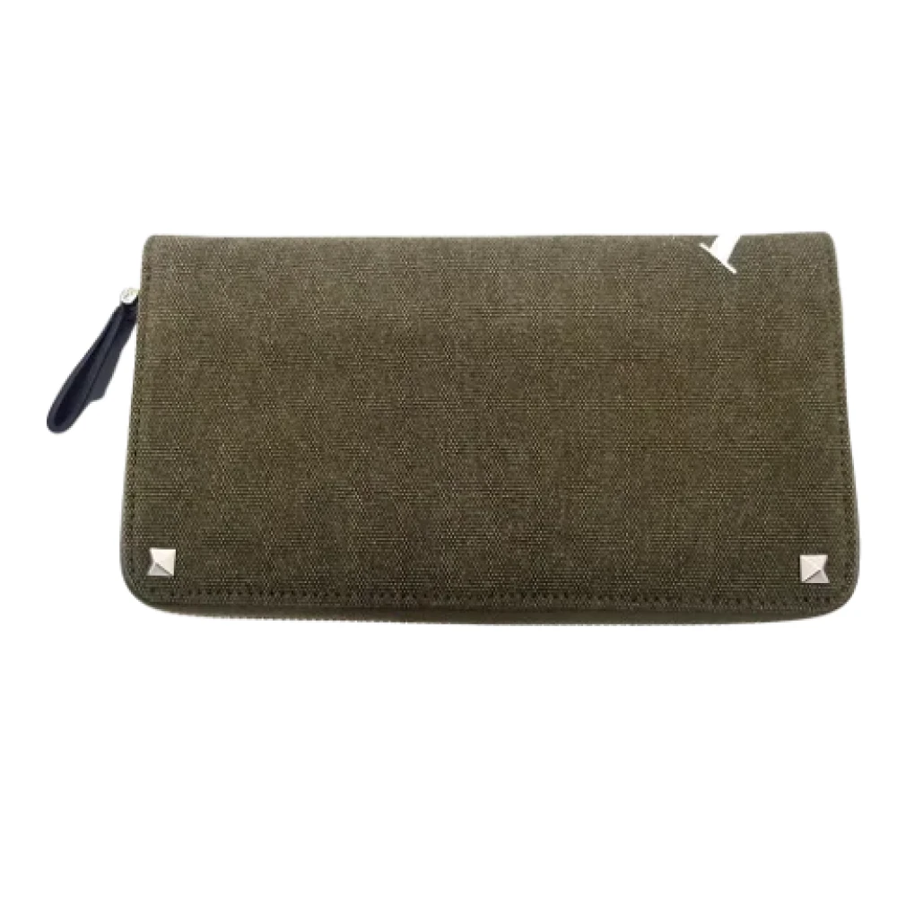 Valentino Vintage Pre-owned Canvas wallets Brown Dames