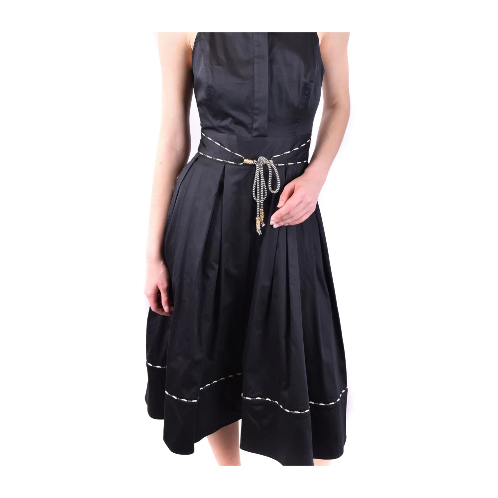 Elisabetta Franchi Zwarte Elegante Jurk Statement Black Dames
