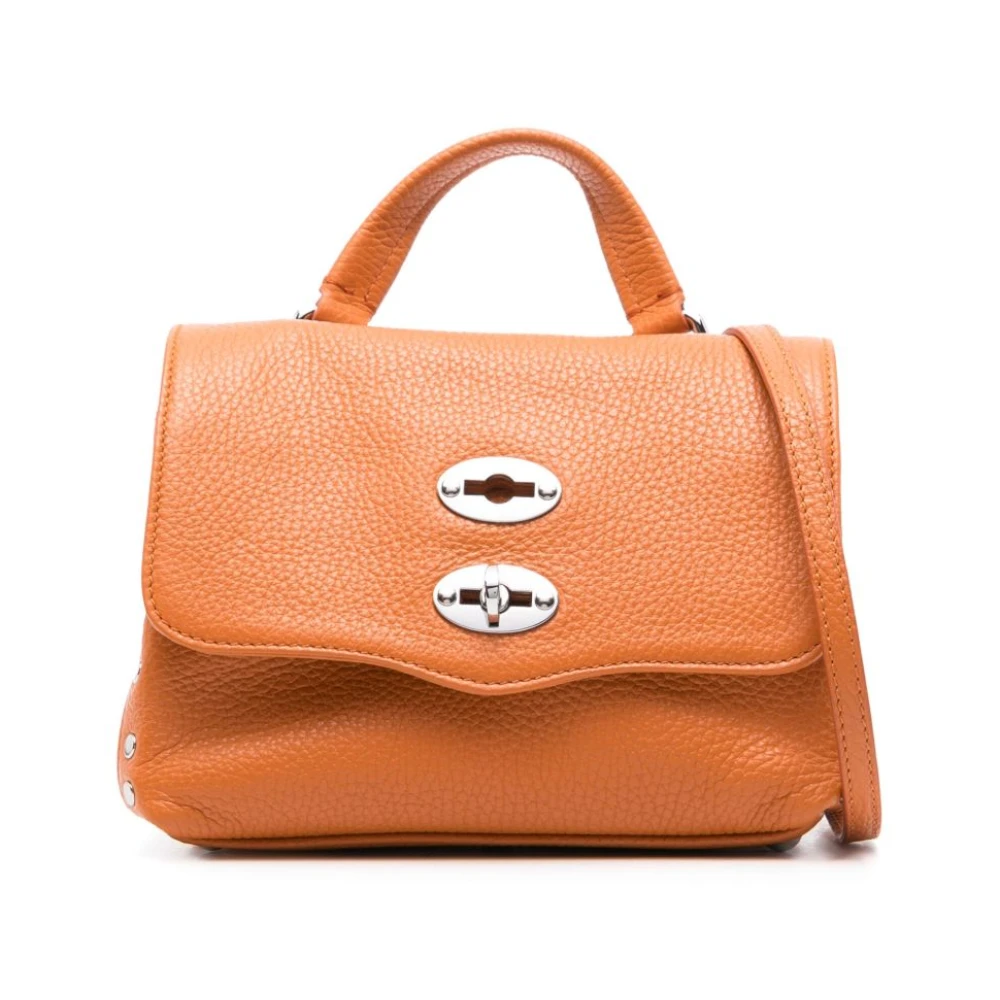 Zanellato Oranje Foldover Top Handtas Orange Dames