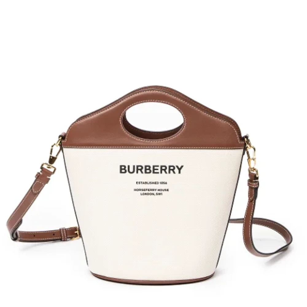 Burberry Vintage Pre-owned Canvas shoulder-bags White Dames