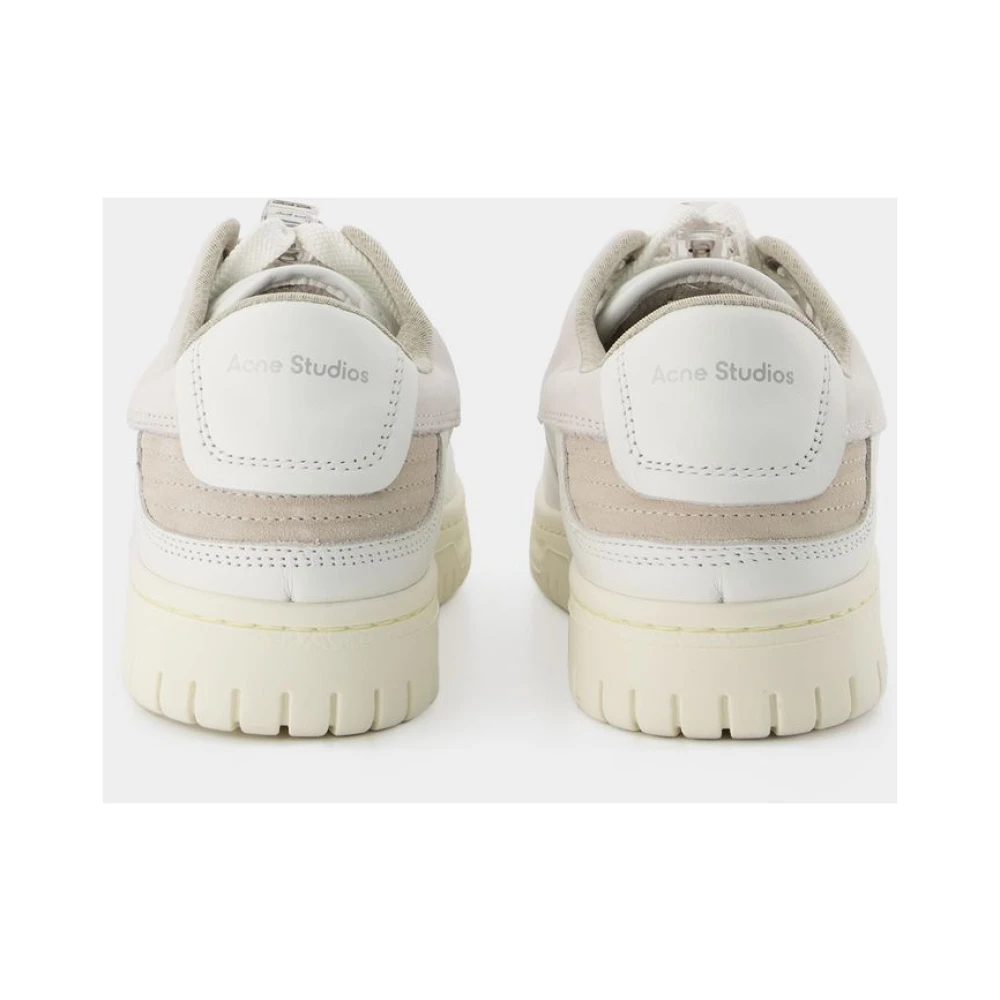 Acne Studios Witte Lage Leren Sneakers White Dames