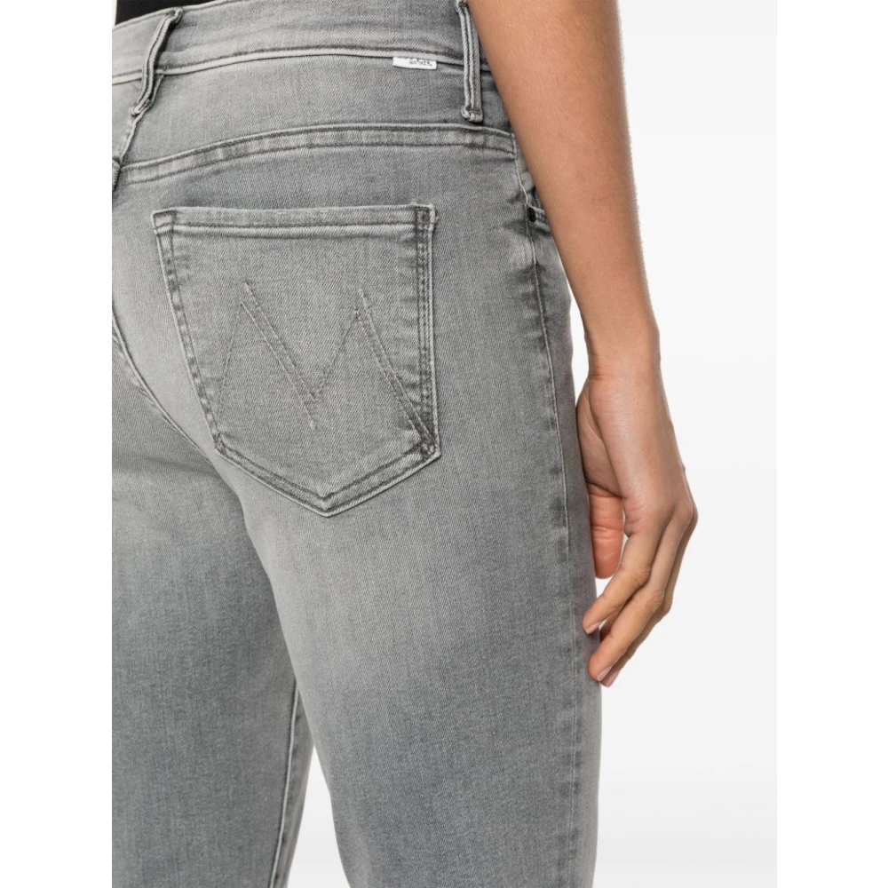 Mother Weekend Fray Jeans Gray Dames