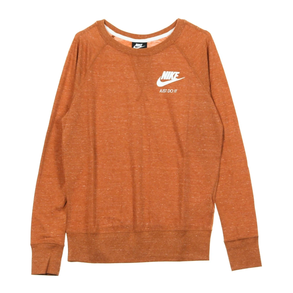 Nike Vintage Crew Langarm-T-Shirt Orange Dames