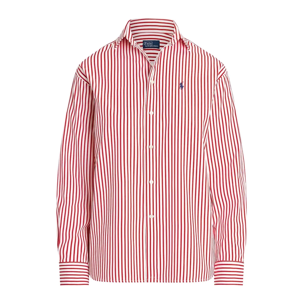 Ralph Lauren Katoenen shirt met strepen Red Dames