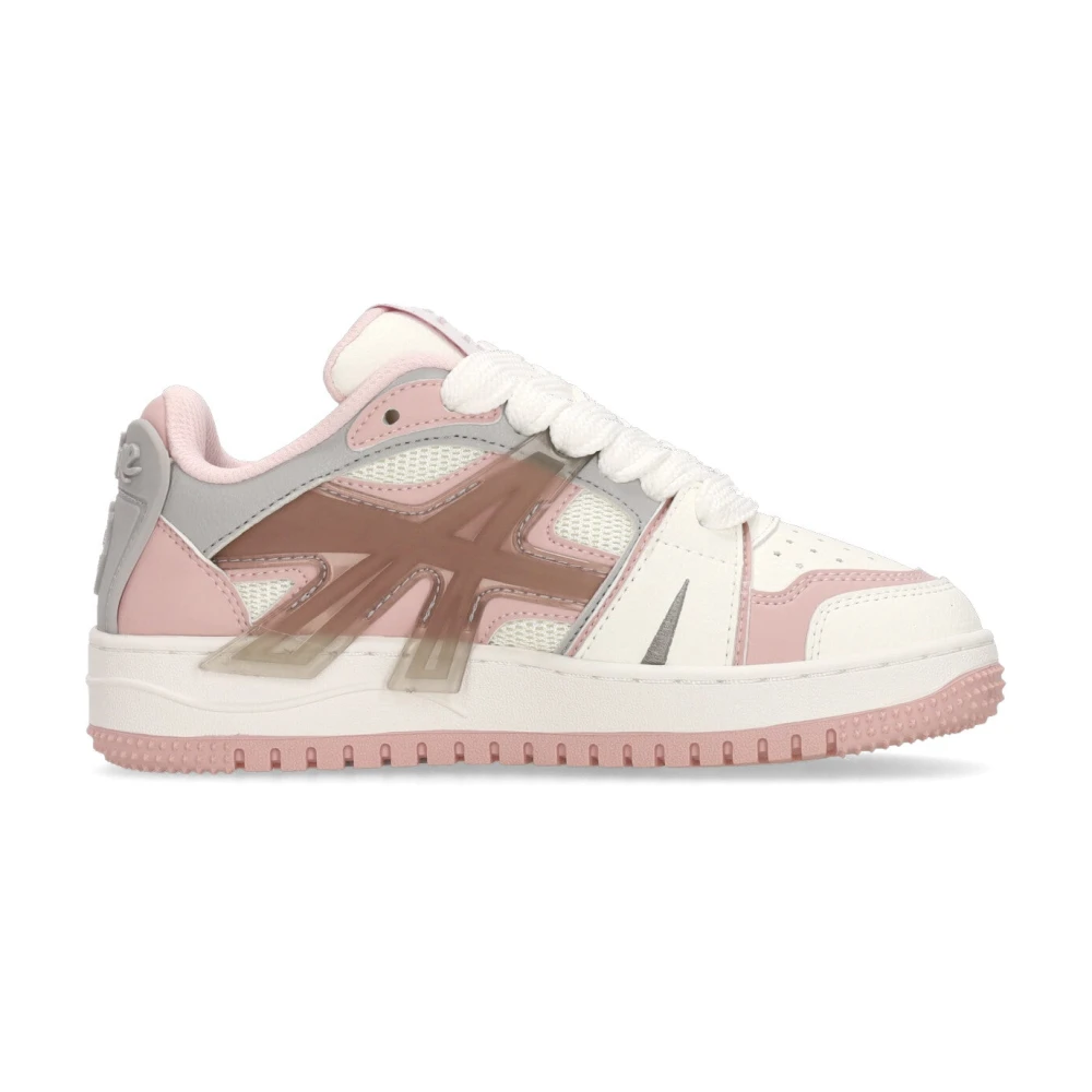 Acupuncture Lage Sneaker met Groene Inzetstukken Dames Schoenen Roze