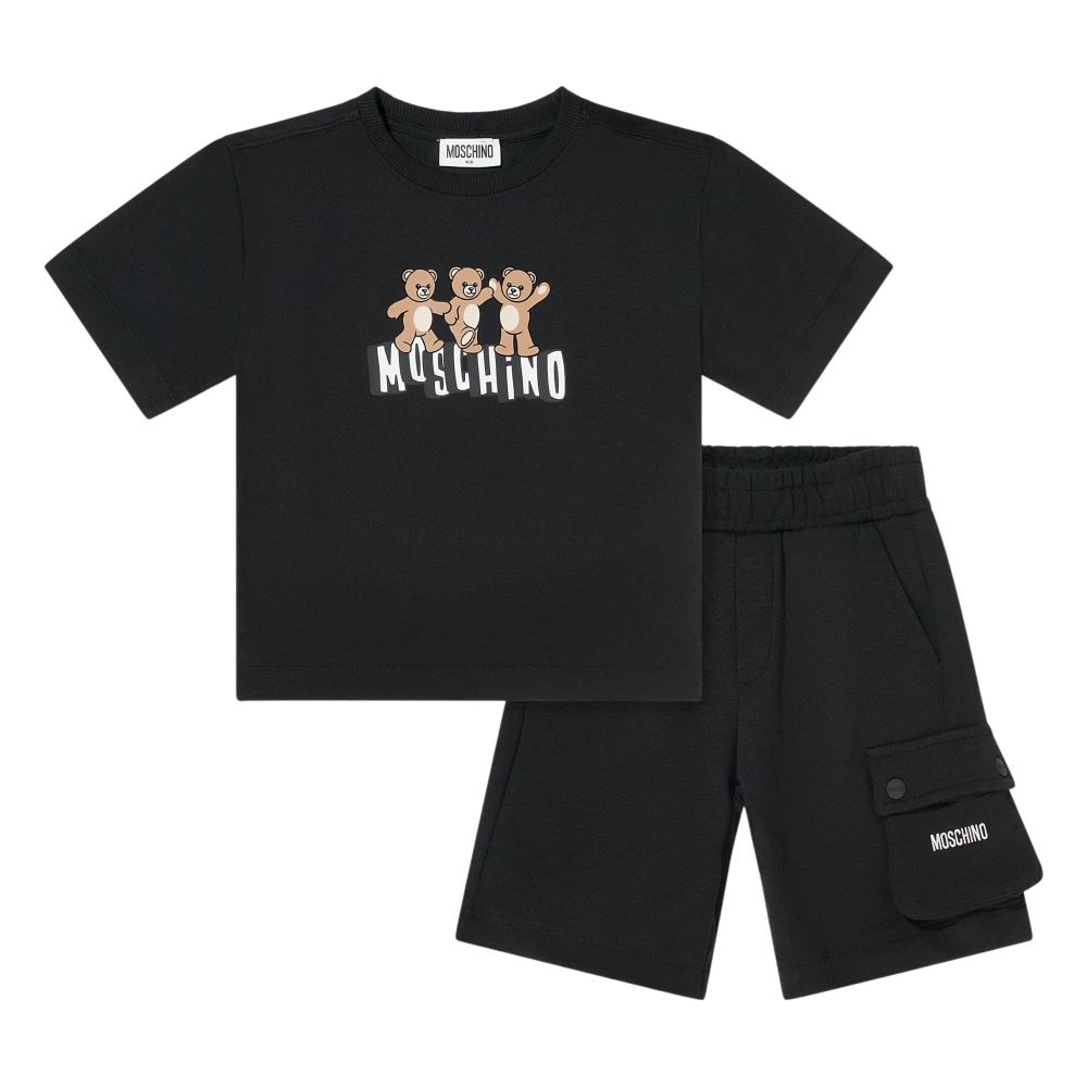 Moschino Boys Black Teddy Bear Logo Shorts Set - Kids Sets - 4 Y - Kids
