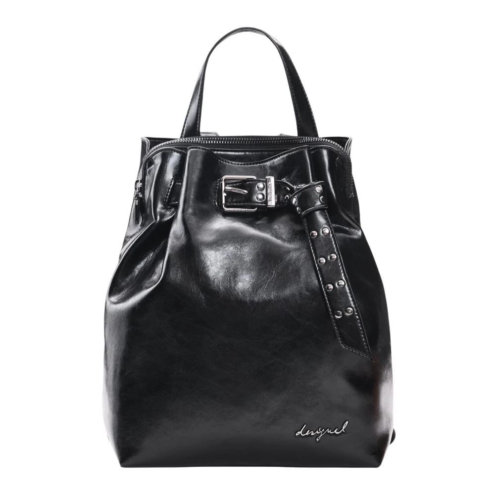 Desigual Donna Nero Zaino Piccolo, Poliuretano, U - Immagine 7