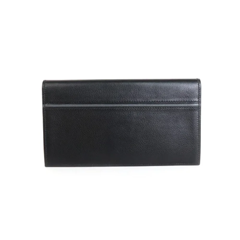 Hermès Vintage Pre-owned Leather wallets Black Heren