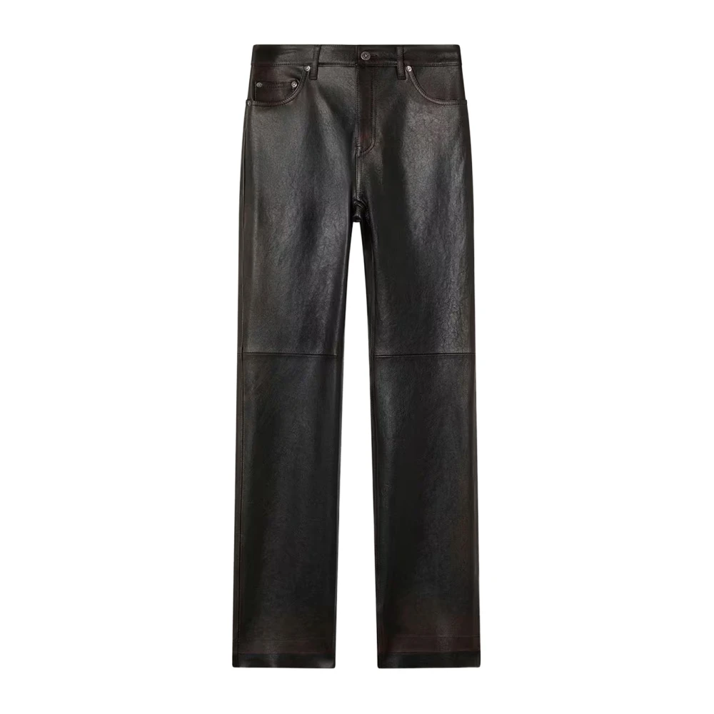 Golden Goose Women's Black/Golden Leather Trousers