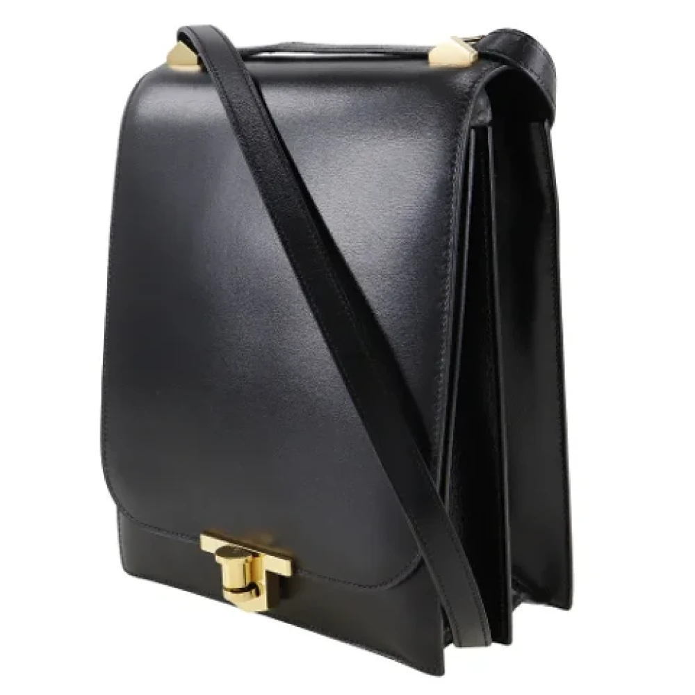 Hermès Vintage Pre-owned Leather shoulder-bags Black Dames