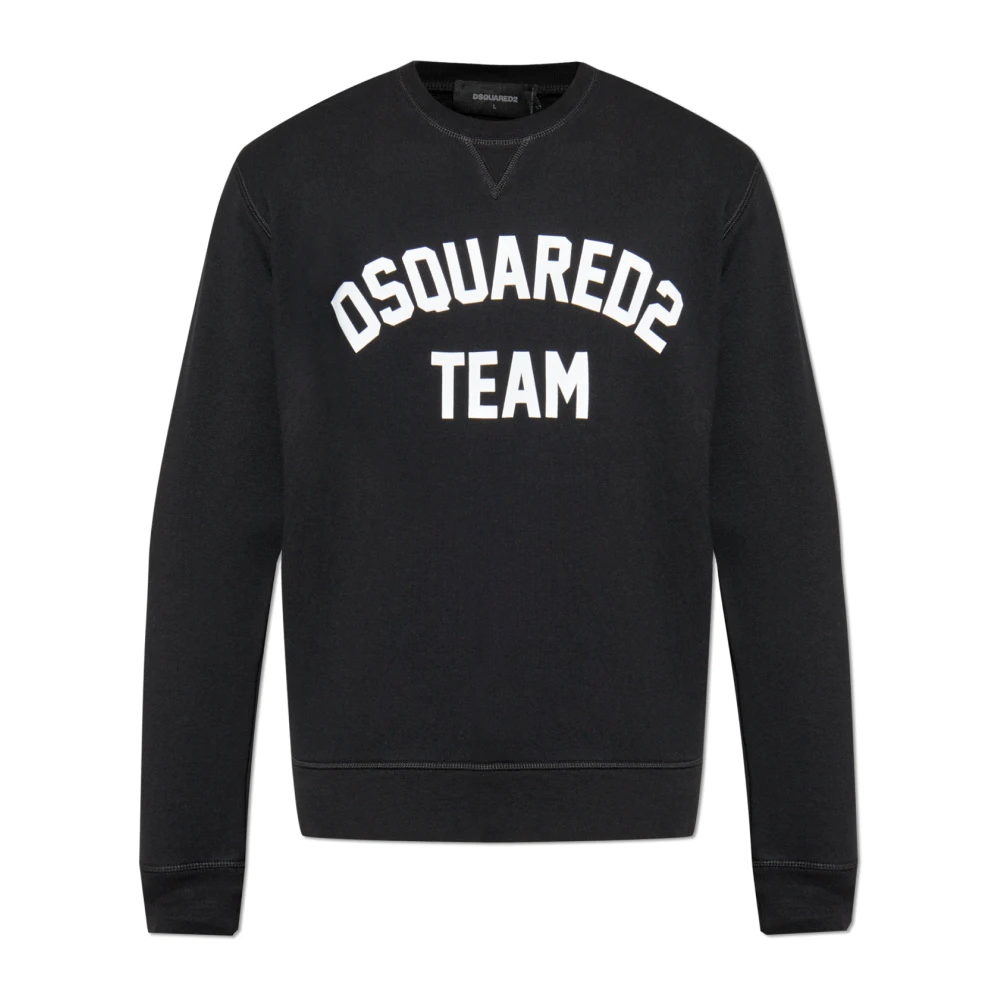 Dsquared2 Men's Black Sweatshirt With Logo - Sweatshirts - M - Sweatshirts & Hoodies