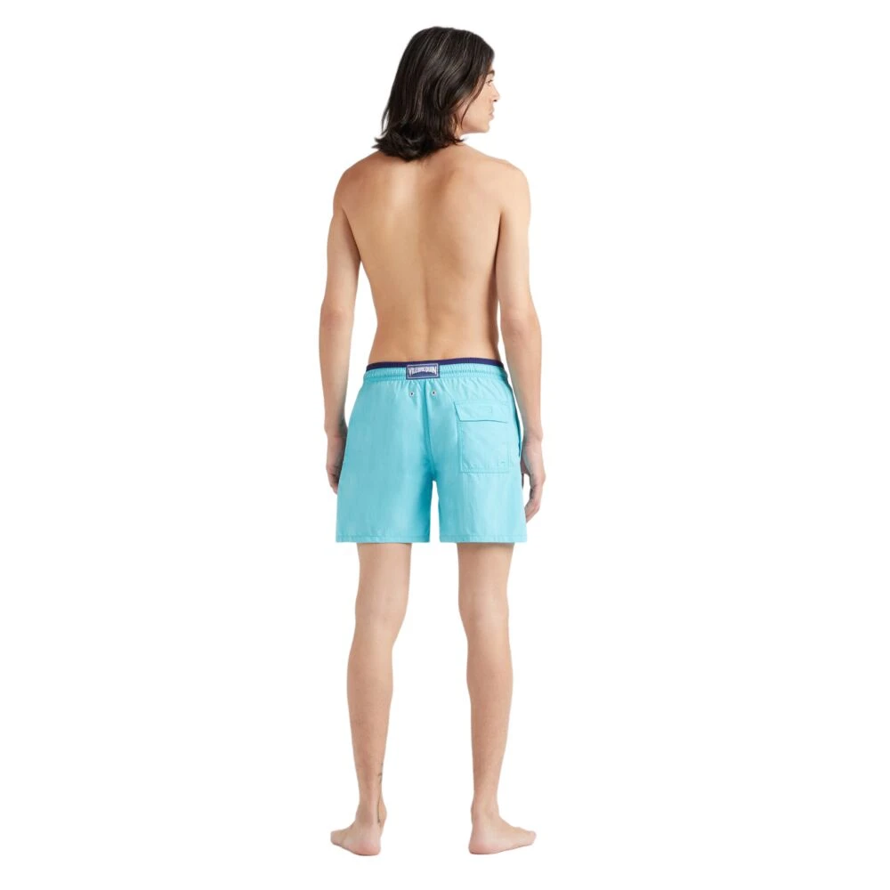 Vilebrequin Tweekleurige effen bicolour zwemshorts voor heren Blue Heren