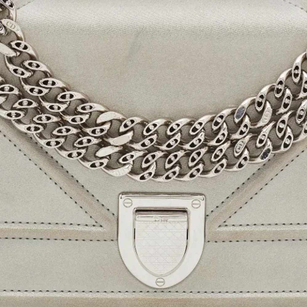 Dior Vintage Pre-owned Leather dior-bags Gray Dames