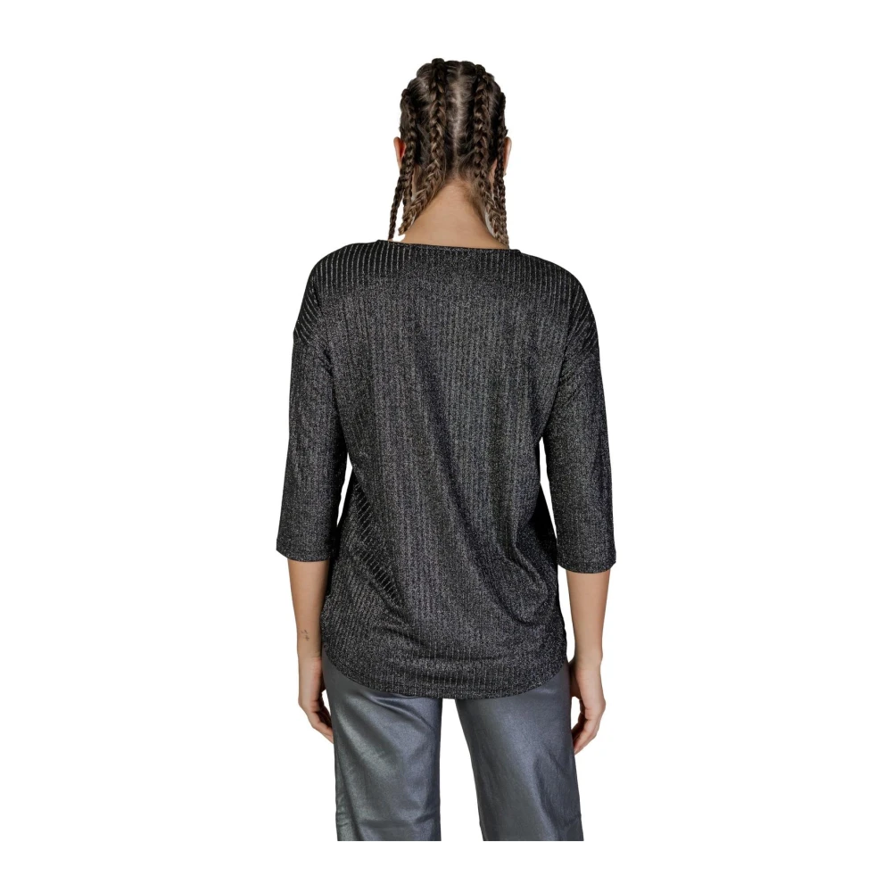 Vero Moda Zwart Glitter Langemouw Top Black Dames