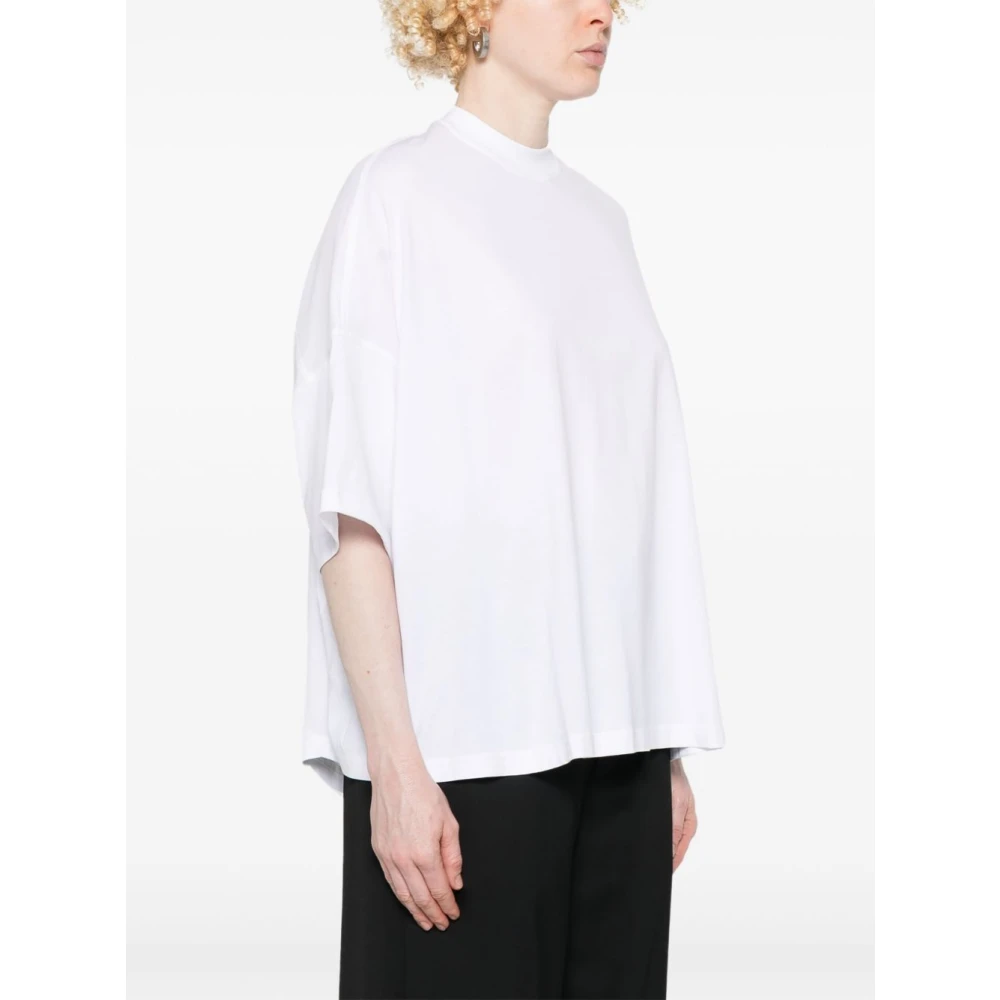 Plan C Witte Oversized T-shirt met Achterprint White Dames